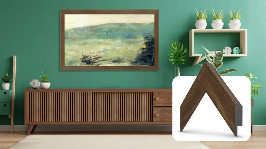 Deco TV Frames - 75" Slim Bezel for Samsung The Frame and Frame Pro TV - Museum Walnut