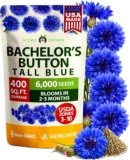 HOME GROWN Bachelor Button Seeds Tall Blue – Non-GMO Cornflower Seeds for Every Garden